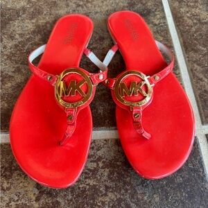 MICHAEL by Michael Kors bright coral sandals women’s 8.5